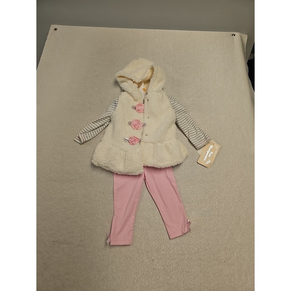 Kid Headquarters Baby Girl Winter Vest, Shirt Legging Size 12 Months MSRP $59
